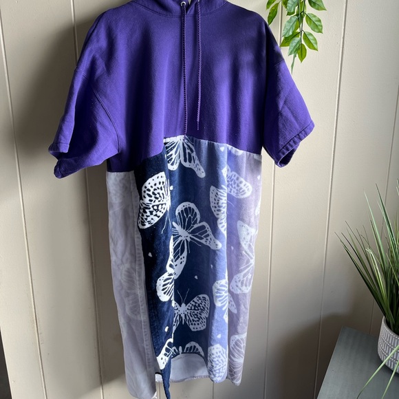 Cozy surf purple hombre butterfly poncho - Picture 8 of 10